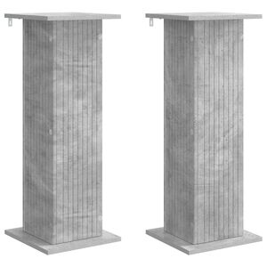 vidaXL Augu statīvs 2 pcs Betona pelēks 30,5 x 30 x 80,5 cm