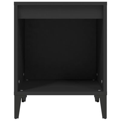 vidaXL naktsskapītis, melns, 40x35x50 cm