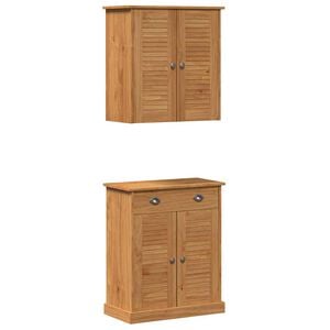 vidaXL Vannas istabas mēbeļu komplekts VIGO 2 pcs Brūna un Medus Brūna