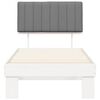 vidaXL Gultas rāmis ar polsterētu galvas balstu Gaiši pelēks