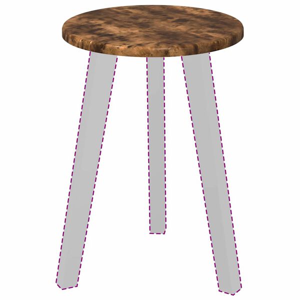 vidaXL Galda virsma Dūmakaina ozolkoka 30 x 30 x 1,5 cm