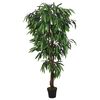 vidaXL mākslīgais mango koks, 450 lapas, 120 cm, zaļ&scaron;