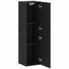vidaXL Sienas TV Skapis 30,5 x 30 x 110 cm Melns ozolkoks