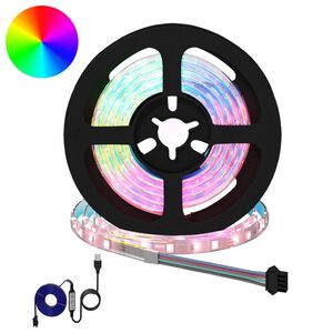 vidaXL LED stripa 2 gab. Melna un caurredzama Vara un plastmasa