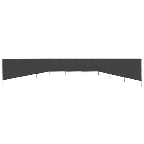 vidaXL 9 paneļu vēja aizsargsiets, pelēks, 1200x160 cm, audums