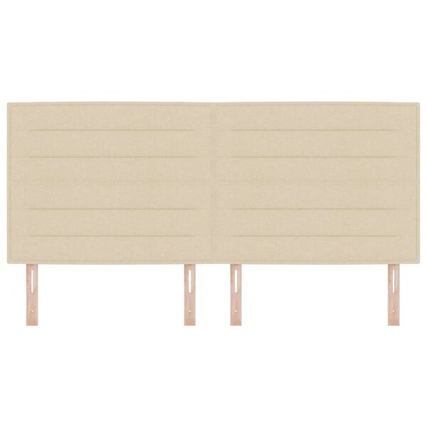 vidaXL Galvgalis ar galvas klāju Krēmkrāsa 200 cm Mākslīgā āda