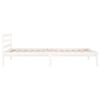 vidaXL gultas rāmis, balts, priedes masīvkoks, 100x200 cm