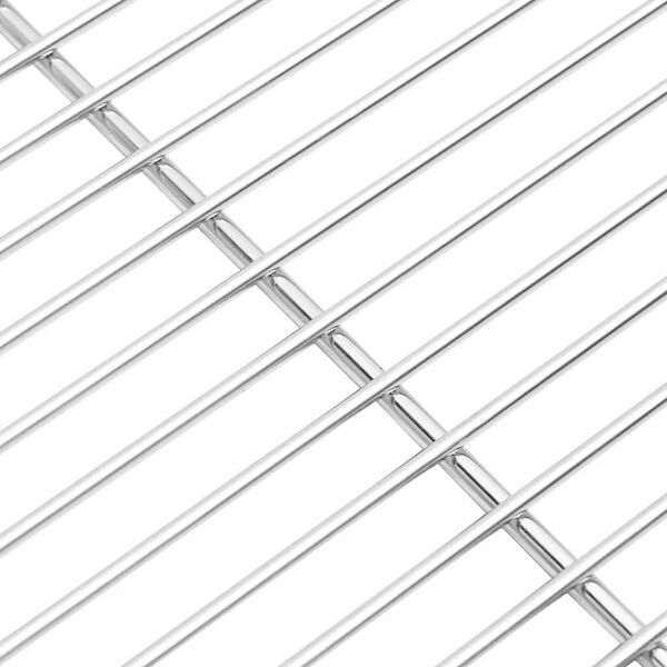 vidaXL Grila restes Sudraba 50 x 35 cm Nerūsējo&scaron;s tērauds