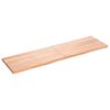 vidaXL galda virsma, gai&scaron;i brūna, 180x50x(2-4) cm, ozola masīvkoks