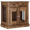 vidaXL Suņu būrī&scaron;a mēbele Vecs koks 80 x 47,5 x 80 cm