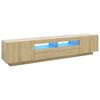 vidaXL TV skapītis ar LED lampiņām, 200x35x40 cm, ozolkoka krāsa