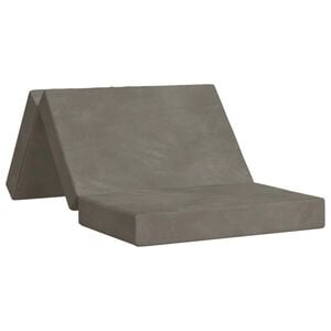 vidaXL Salokāms dīvāngulta 100 x 67 x 45 cm Gai&scaron;i pelēka