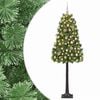 vidaXL Mākslīgā Ziemassvētku eglīte ar eglī&scaron;u bumbām 120 cm 150 LED