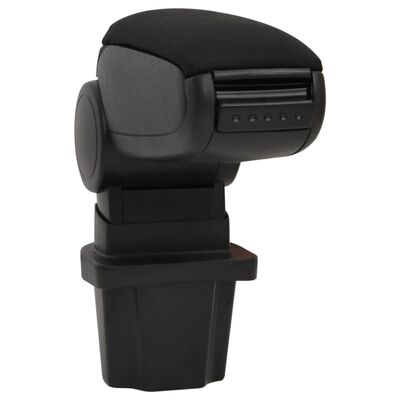 vidaXL automašīnas roku balsts, melns, 13,5x32,5x(31-46,5) cm, ABS