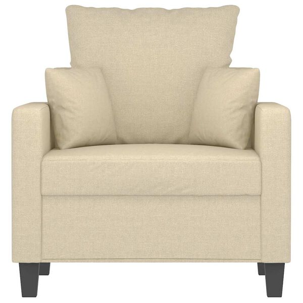 vidaXL atpūtas krēsls, krēmkrāsas, 60 cm, audums