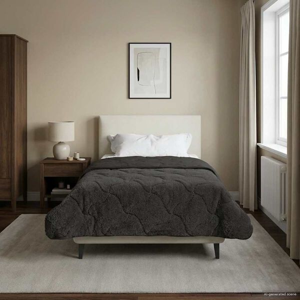 vidaXL Pilnas gada sega Tiltiņ&scaron; Antracīts 155 x 200 cm