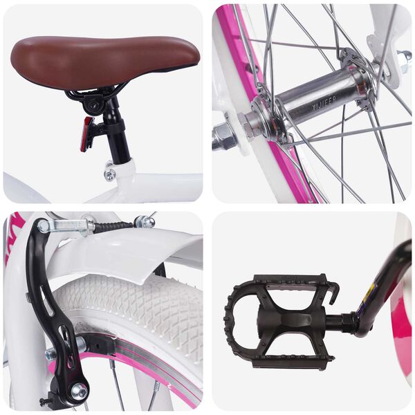 vidaXL Bērnu Velosipēds 18 Collas 5-7 gadiem Balts