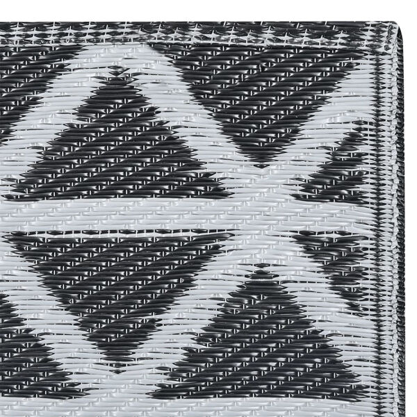 vidaXL āra paklājs, 190x290 cm, ARAKIL melns PP