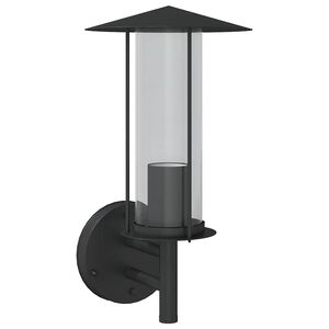 vidaXL āra sienas lampa, melns, nerūsējo&scaron;s tērauds