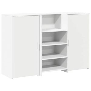 vidaXL reģistratūra, balts, 155x50x103,5 cm, inženierijas koks