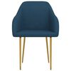 vidaXL virtuves krēsli, 6 gab., zils samts