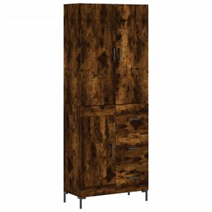 vidaXL augstais skapis, ozolkoka, 69,5x34x180 cm, inženierijas koks