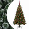 vidaXL Mākslīgā Ziemassvētku eglīte ar rotājumiem 120 cm 150 LED