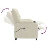 vidaXL atpūtas krēsls, paceļams, krēmkrāsas mākslīgā āda