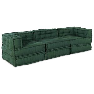 vidaXL Modulārais dīvāna vienība Audums Zaļa 210 x 70 x 56 cm