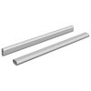 vidaXL Skapja stieple 2 pcs Sudraba 764 x 15 x 29 mm