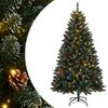 vidaXL mākslīgā Ziemassvētku egle, 150 cm, 150 LED