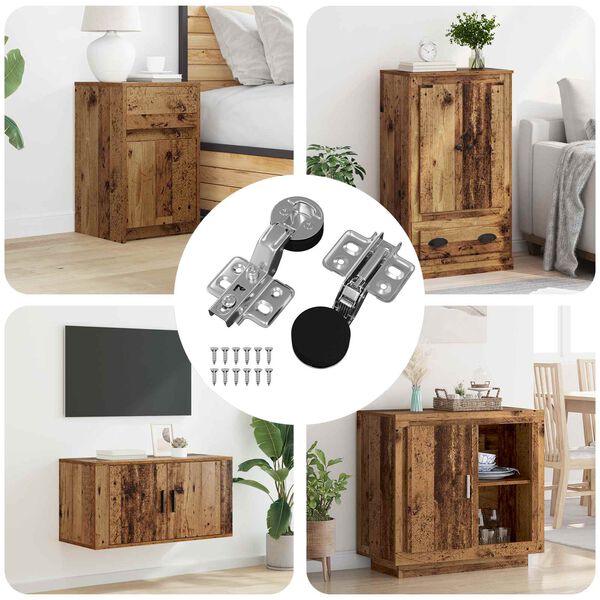 vidaXL Eņģe 2 pcs Sudraba 35 mm Dzelzs