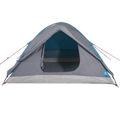 vidaXL kempinga telts 3 personām, zila, ūdensnecaurlaidīga