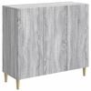 vidaXL Puse Pelēks Sonoma ozols 89 x 34,5 x 80 cm Inženierijas koks