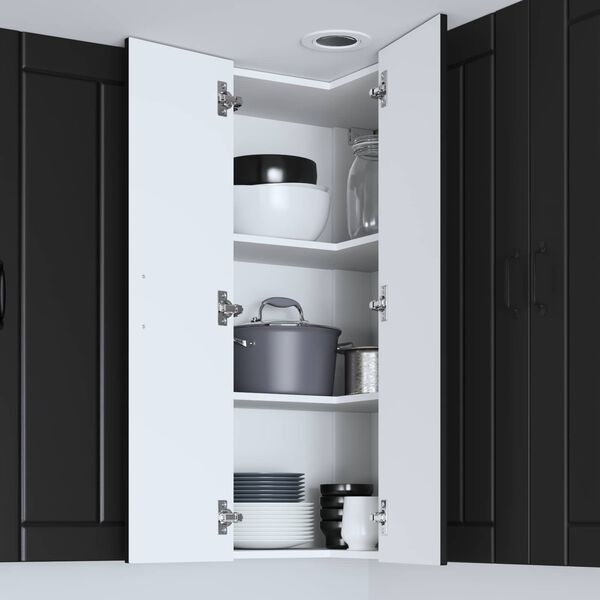 vidaXL Virtuves Skapis Lucca Melns 57 x 57 x 100 cm Inženierijas koks