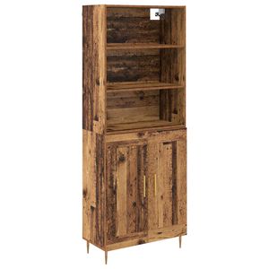 vidaXL Augstais skapītis Vecs koks 69,5 x 34 x 180 cm