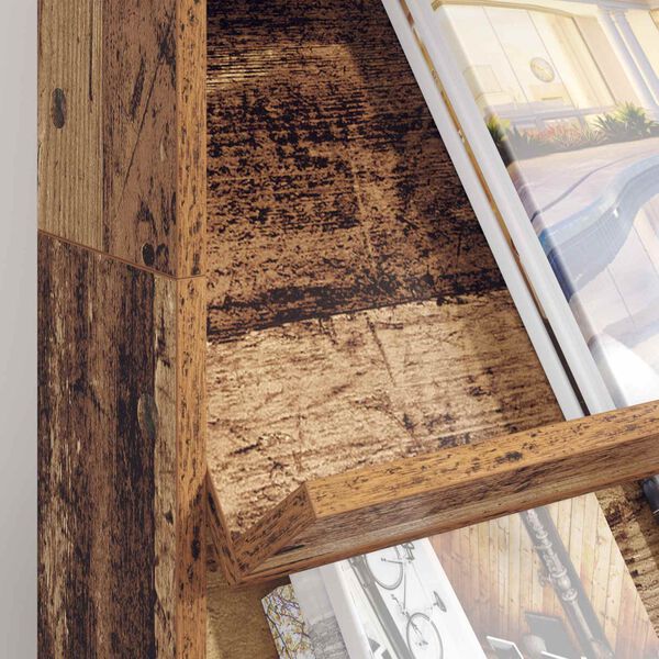 vidaXL Žurnālu statīvs Vecs koks 70 x 41 x 126 cm Inženierijas koks