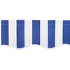 vidaXL Markīzes rezerves audums Zila un balta 330 x 195 cm Poliesters