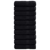 vidaXL Viesu dvielis SOLUND 25 gab. Melna 100 x 150 cm 550 gsm