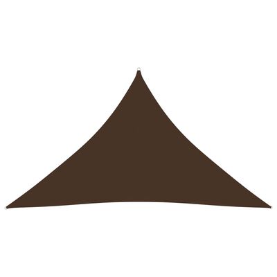 vidaXL saulessargs, 5x5x6 m, trijstūra forma, brūns oksforda audums