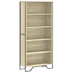 vidaXL grāmatu plaukts, ozolkoka krāsa, 80x31x169cm, inženierijas koks