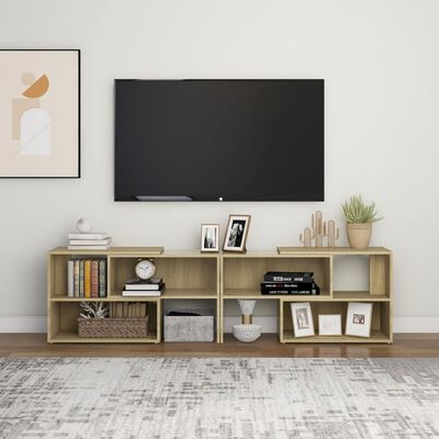 vidaXL TV plaukts, ozolkoka krāsa, 149x30x52 cm, skaidu plāksne