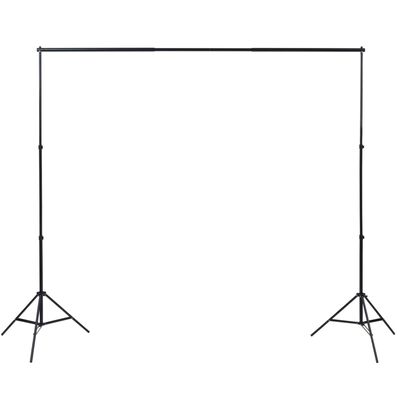 vidaXL fotostudijas fonu komplekts, 3 gab., regulējams rāmis, 3x6 m