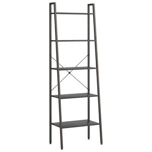 vidaXL 5-līmeņu plaukts, melns, 56x35x174 cm