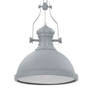 vidaXL griestu lampa, apaļa, E27, pelēka