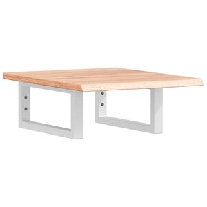 vidaXL izlietnes plaukts, stiprināms pie sienas, tērauds, ozola koks