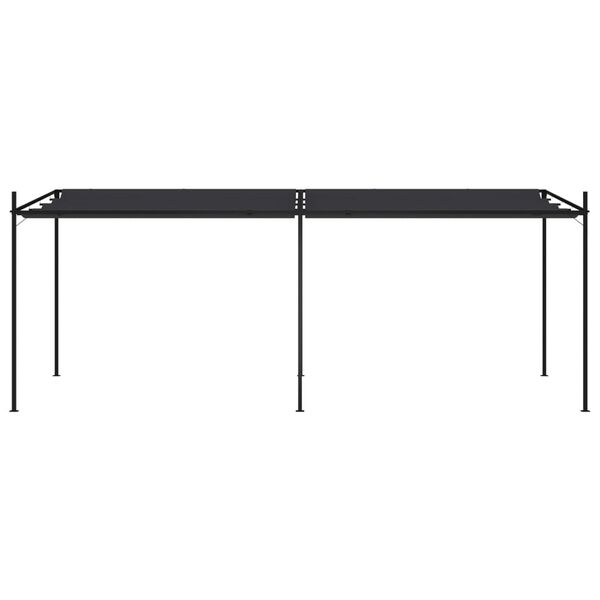 vidaXL dārza nojume ar izvelkamu jumtu, 600x300x233 cm, antracītpelēka