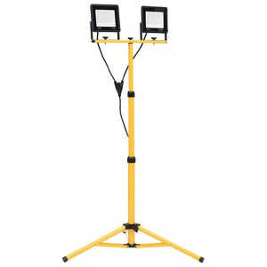 vidaXL LED prožektors ar statīvu, 2x50 W, vēsi balta gaisma
