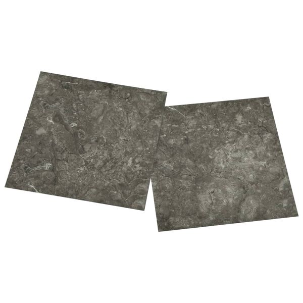 vidaXL grīdas flīzes, 55 gab., pašlīmējošas, 5,11 m², PVC, pelēkas