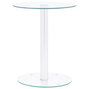 vidaXL kafijas galdiņ&scaron;, 40 cm, caurspīdīgs, rūdīts stikls